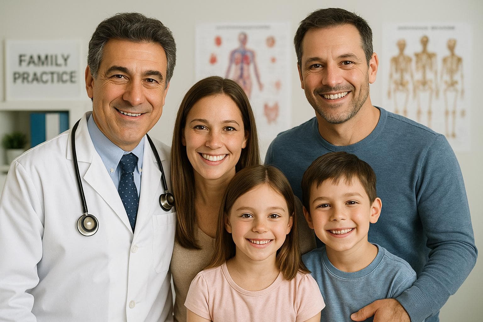 Family Practice - Doctor with family
